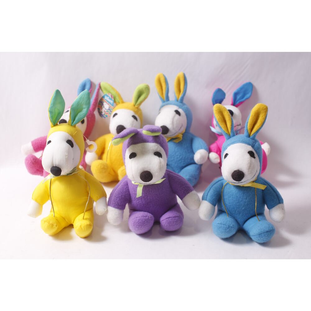 Whitman's Snoopy Easter Buny Vintage Plush Toy Lot Holiday Decor ~260420-WH 1084